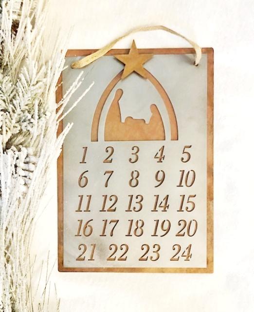 Steel Nativity Advent Calendar