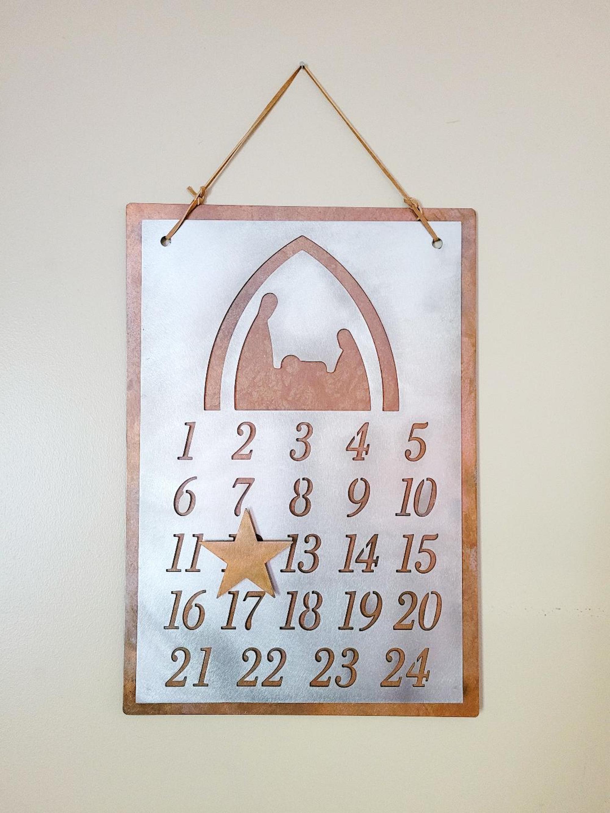 Steel Nativity Advent Calendar